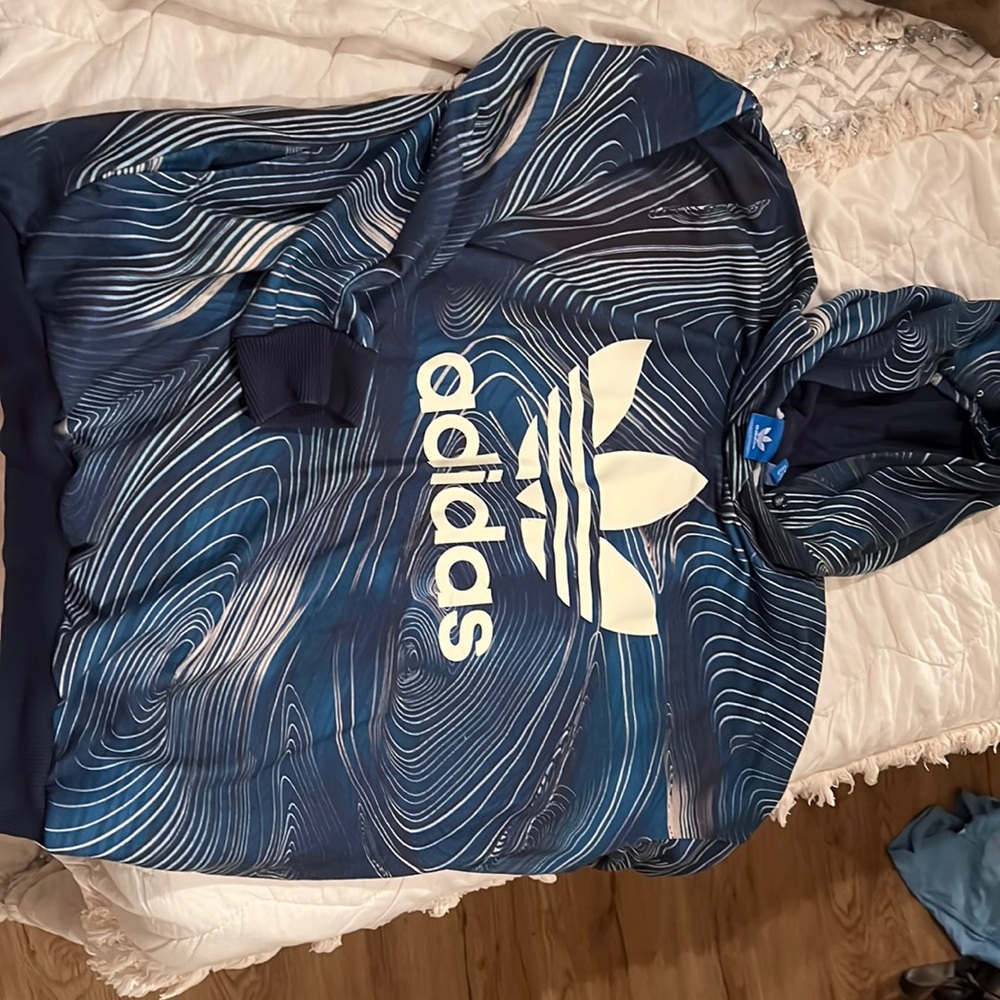 Adidas Men’s small hoodie blue